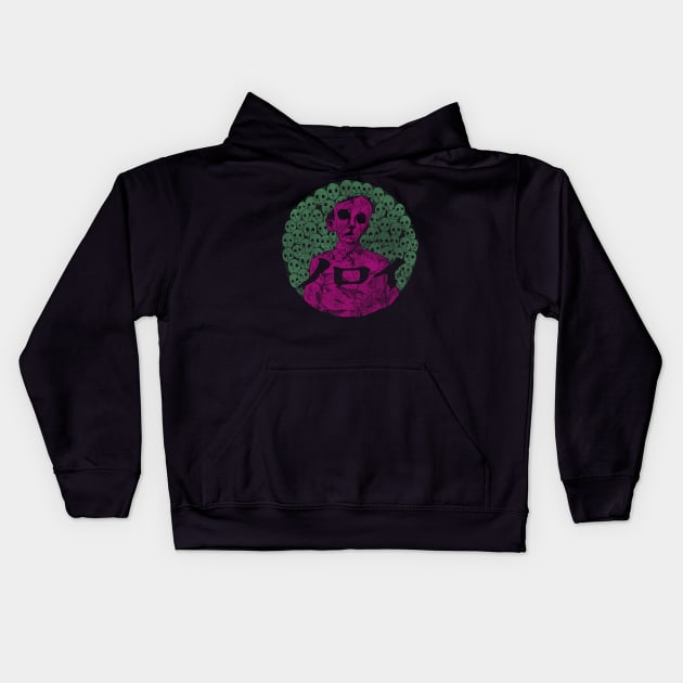 Noroi The Curse (Green and purple) Kids Hoodie by Bloody Savage